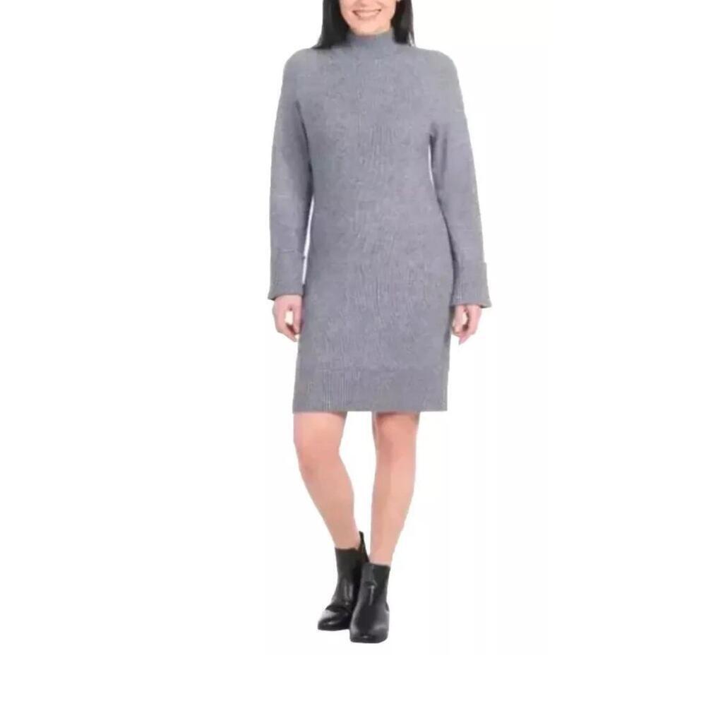 Hilary Radley Women's Sweater Dress Color Gray Size Small. AZ
